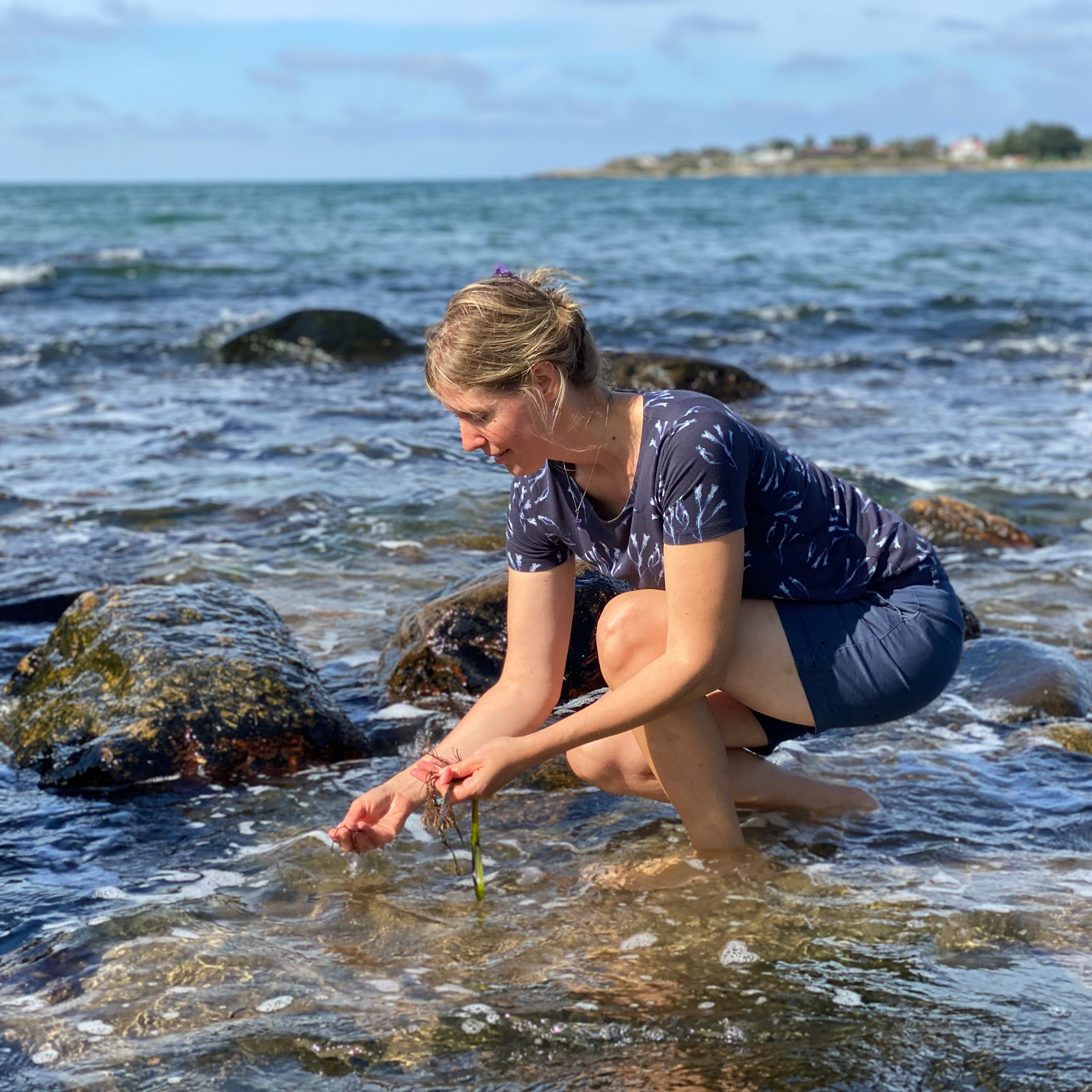 Marie Lenngren plockar tång