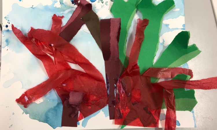 Konstverk av tång, av Gymnasiesärskolan på Gotland