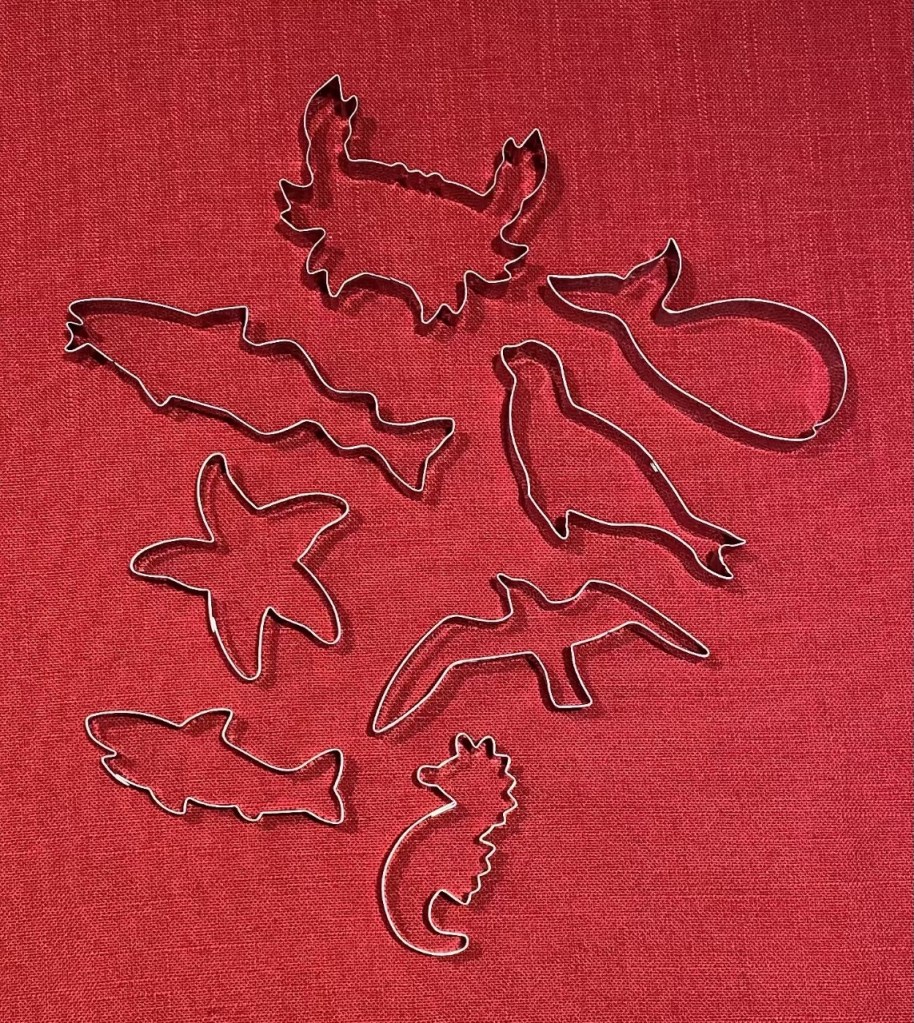 Pepparkaksformar i form av havet